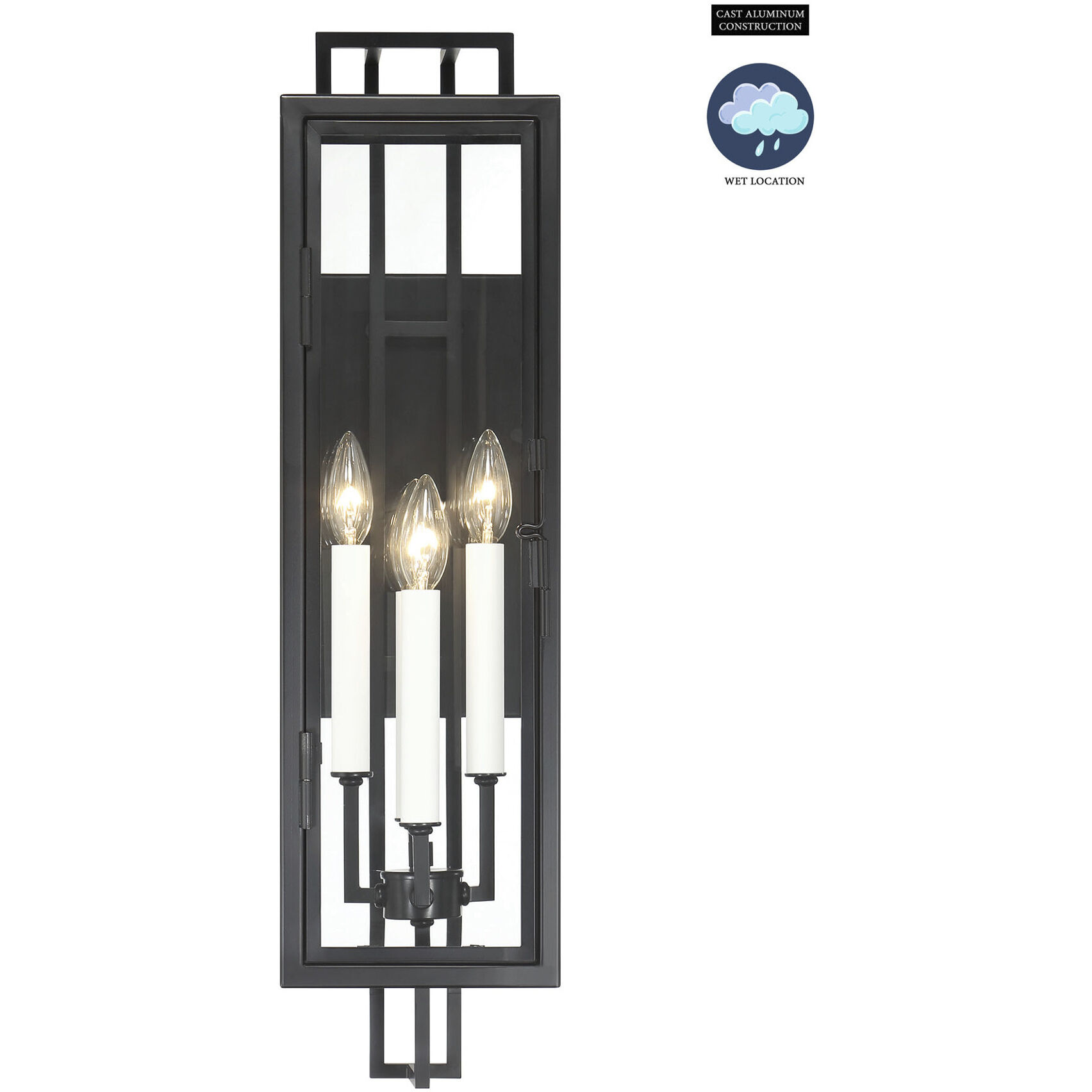 Knoll Road 4 Light 27.13 inch Coal Outdoor Wall Mount, Great Outdoors